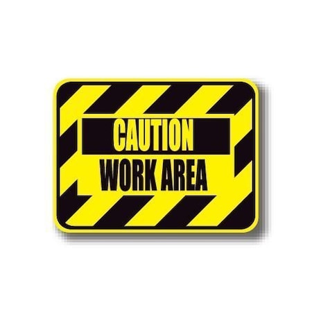 Ergomat 24in x 18in RECTANGLE SIGNS - Caution Work Area DSV-SIGN 432 #2111 -UEN